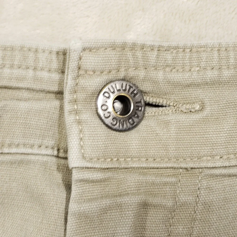 Duluth Trading Co Cargo Pants Mens 36x32 Tan Flex Fire Hose Workwear Trousers